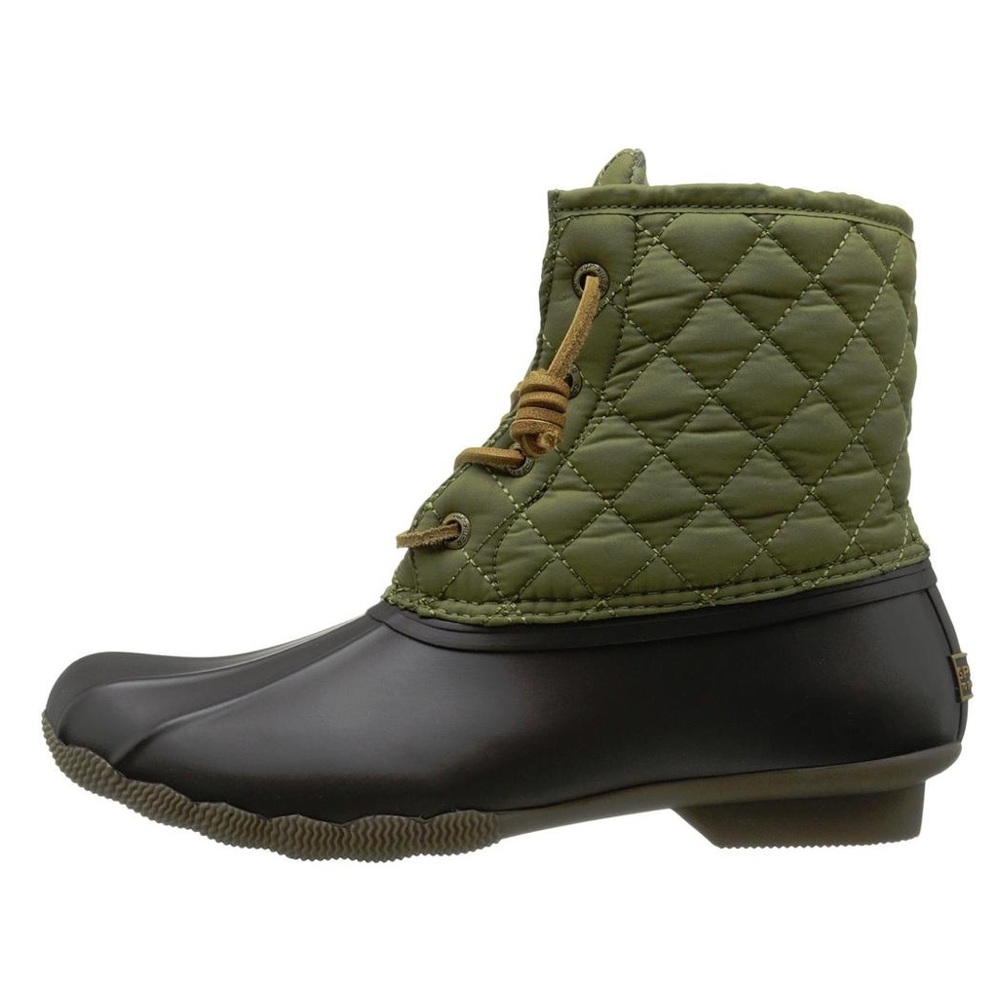 Sperry Top-Sider Saltwater Quilted Waterproof Duck Boot in Olive Green